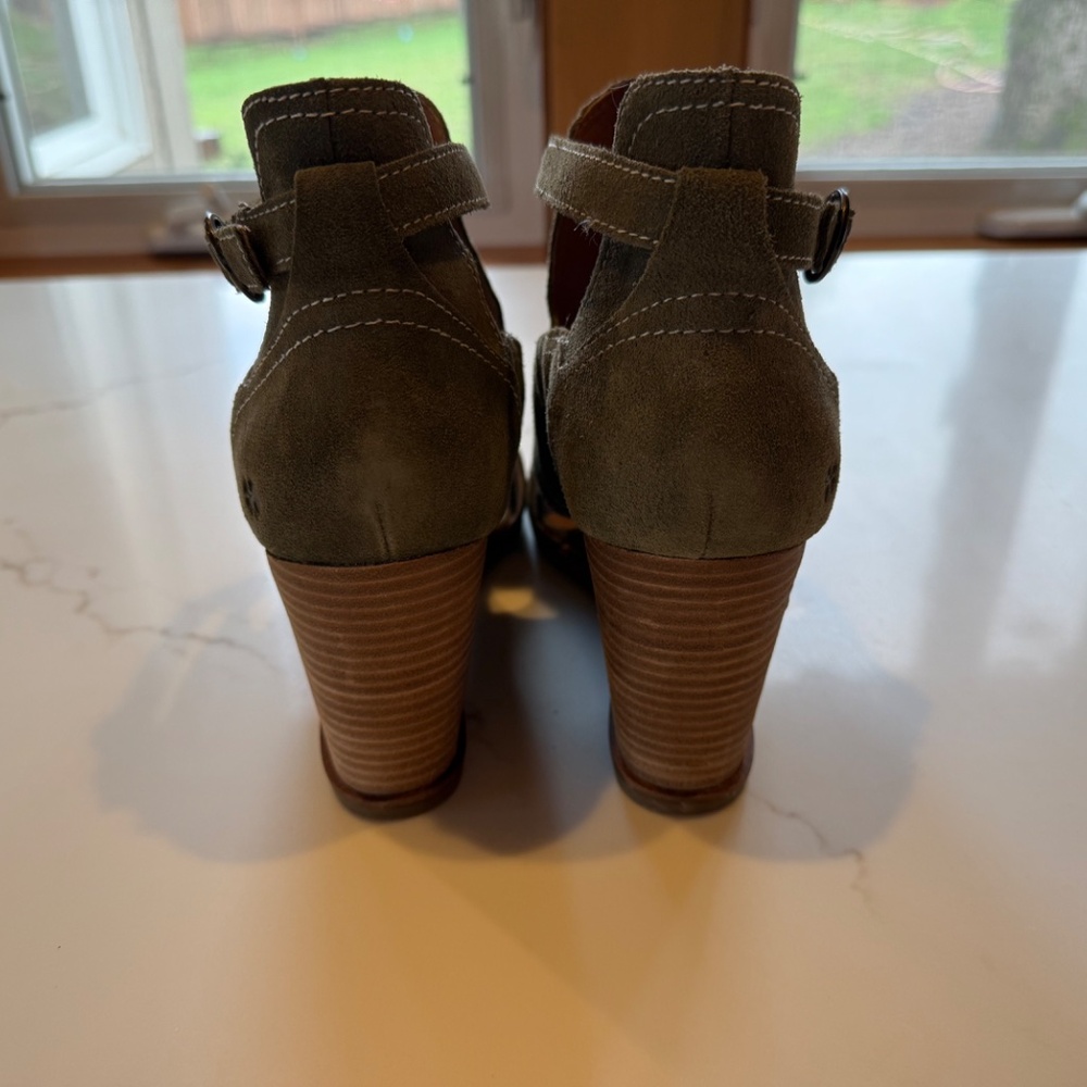Lucky Brand Lukili Women's Sandals Wedge Ankle Strap Moss Green Size US 12M - Picture 6 of 11